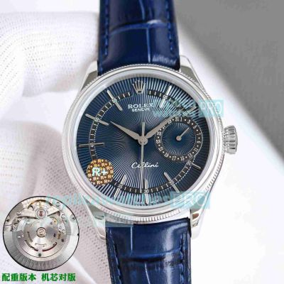 R+ Factory Swiss Replica Gain Weight Rolex Cellini Date Blue Dial 39mm Watch 